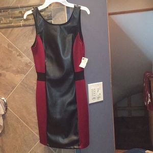 Maroon & black dresss